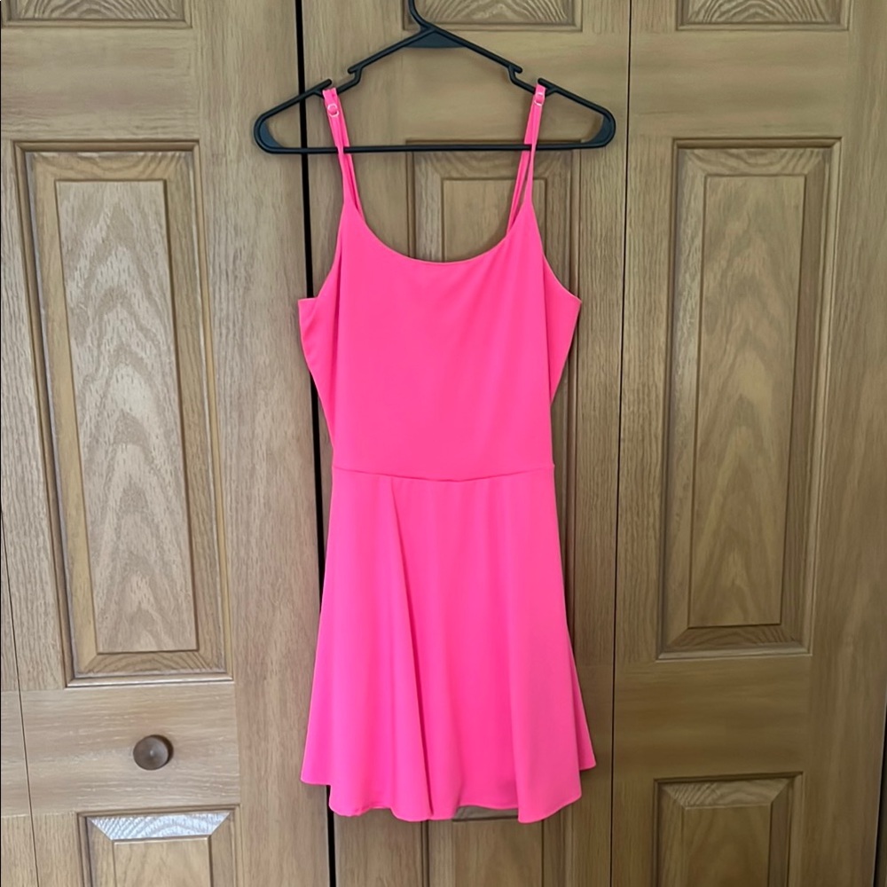 White Birch Bright Pink Mini Dress